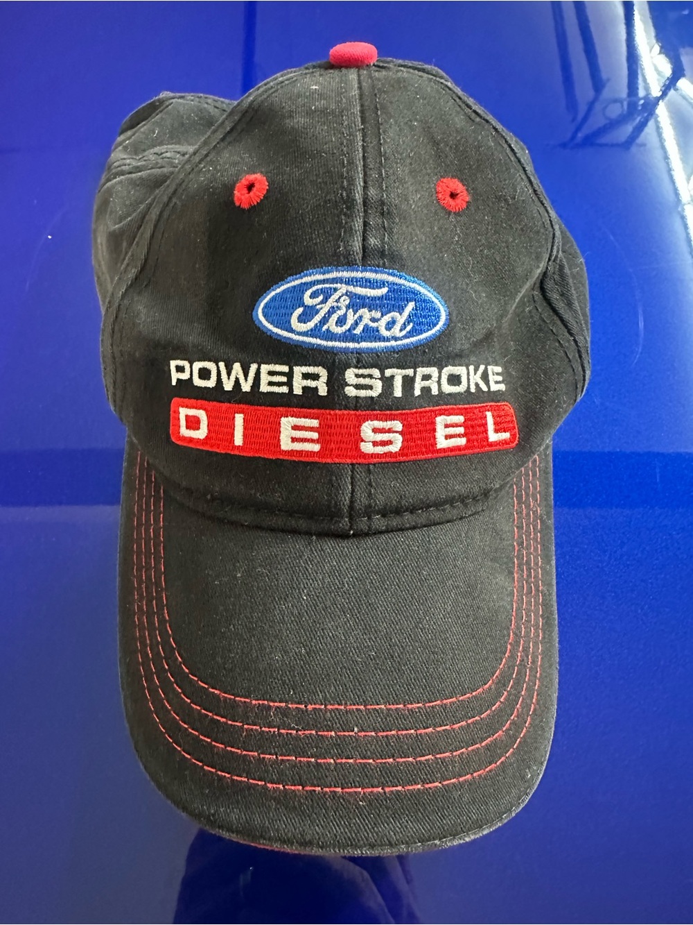 Ford Black Cap with Red Diesel Patch and Blue Logo